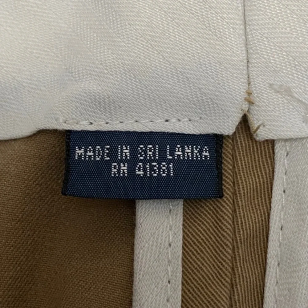 Vintage Polo Ralph Lauren Stretch Custom Fit Tan Chino Trouser Pants Mens 36x32